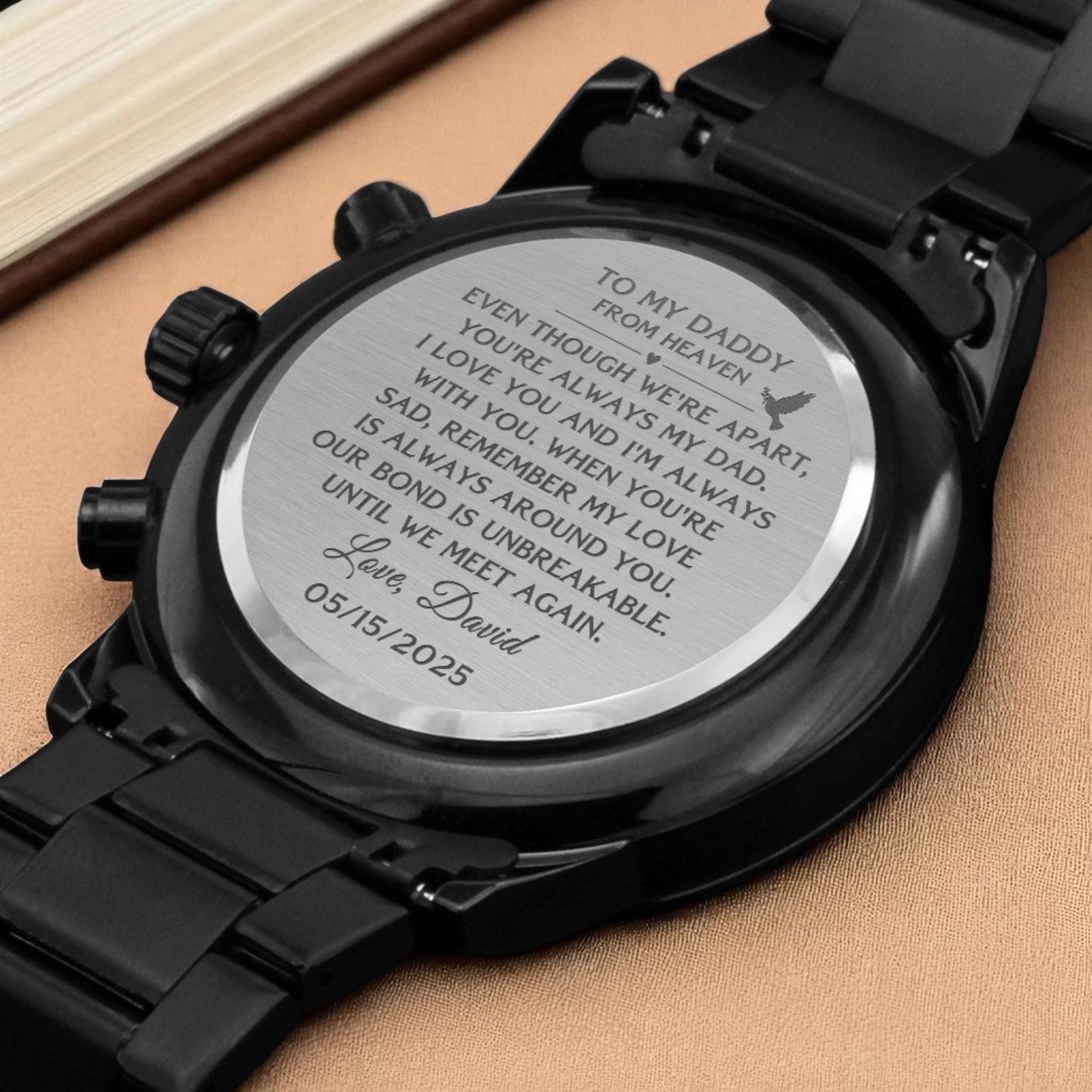 Engraved Memorial Watch β Miscarriage Gift for Dad