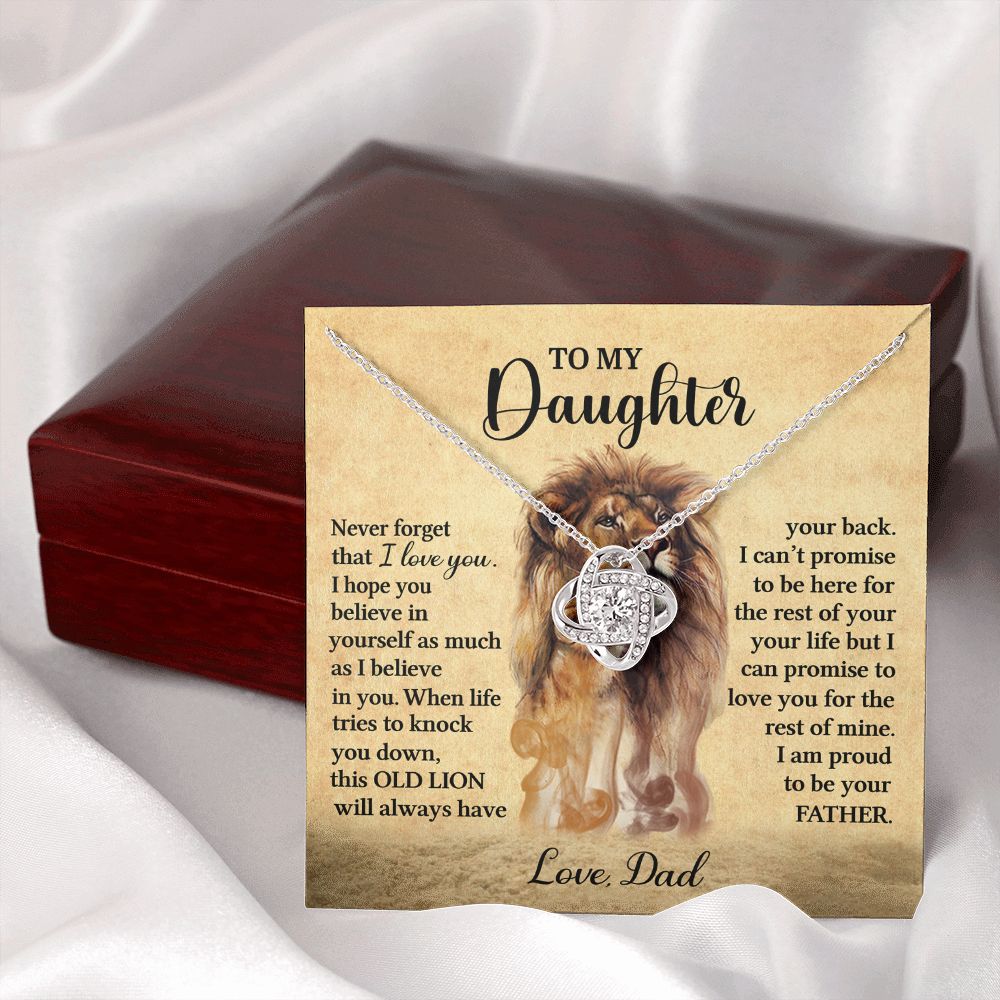 To My Daughter l I promise to always love you (Love Knot Necklace) - Stacy Style