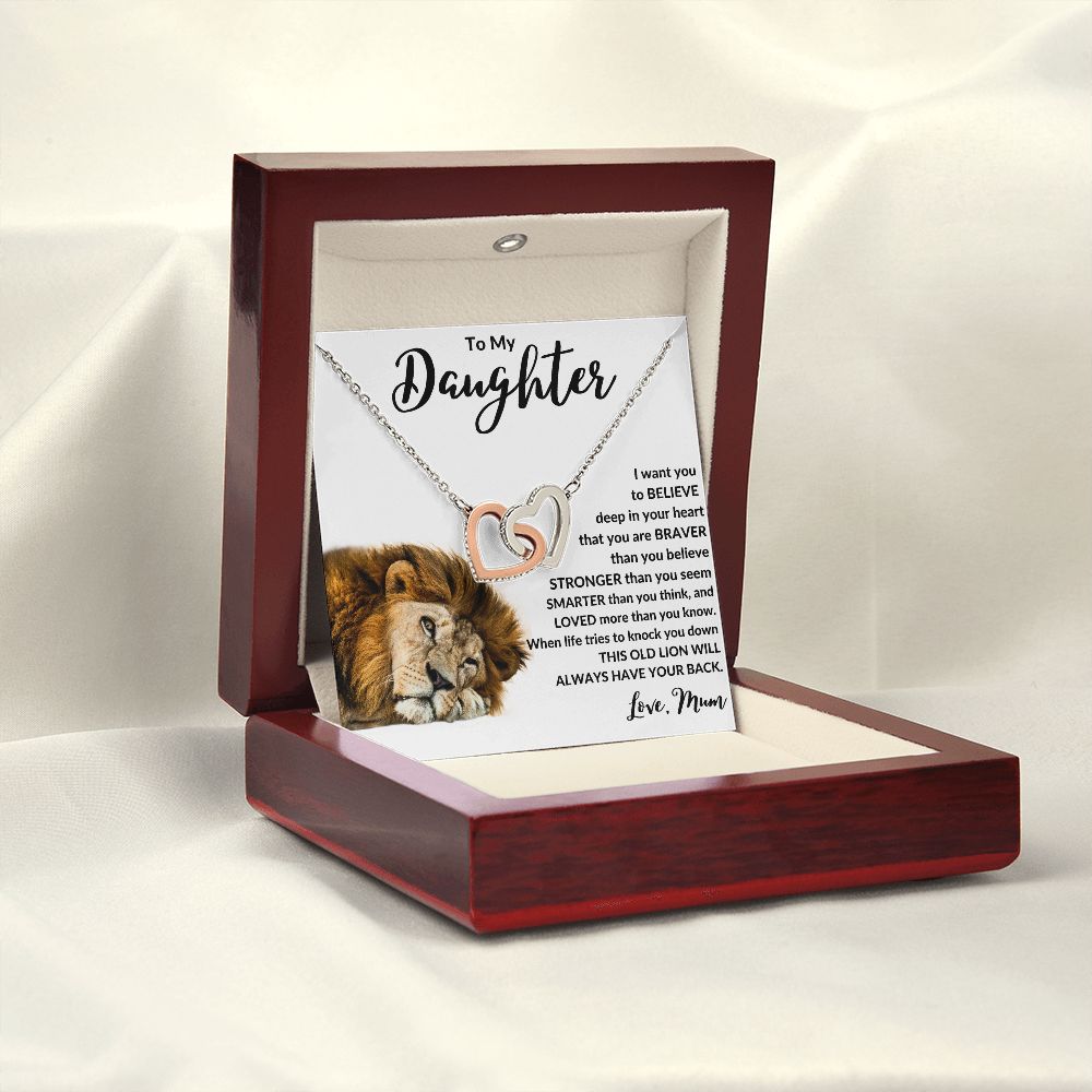 To My Daughter l YOU ARE BRAVER THAN YOU BELIEVE (Interlocking hearts) - Stacy Style