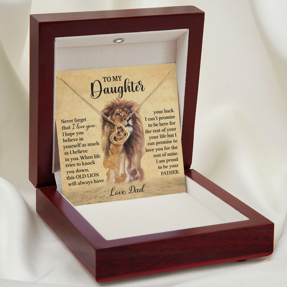 To My Daughter from Dad (Sterling Silver Heart Necklace) - Stacy Style