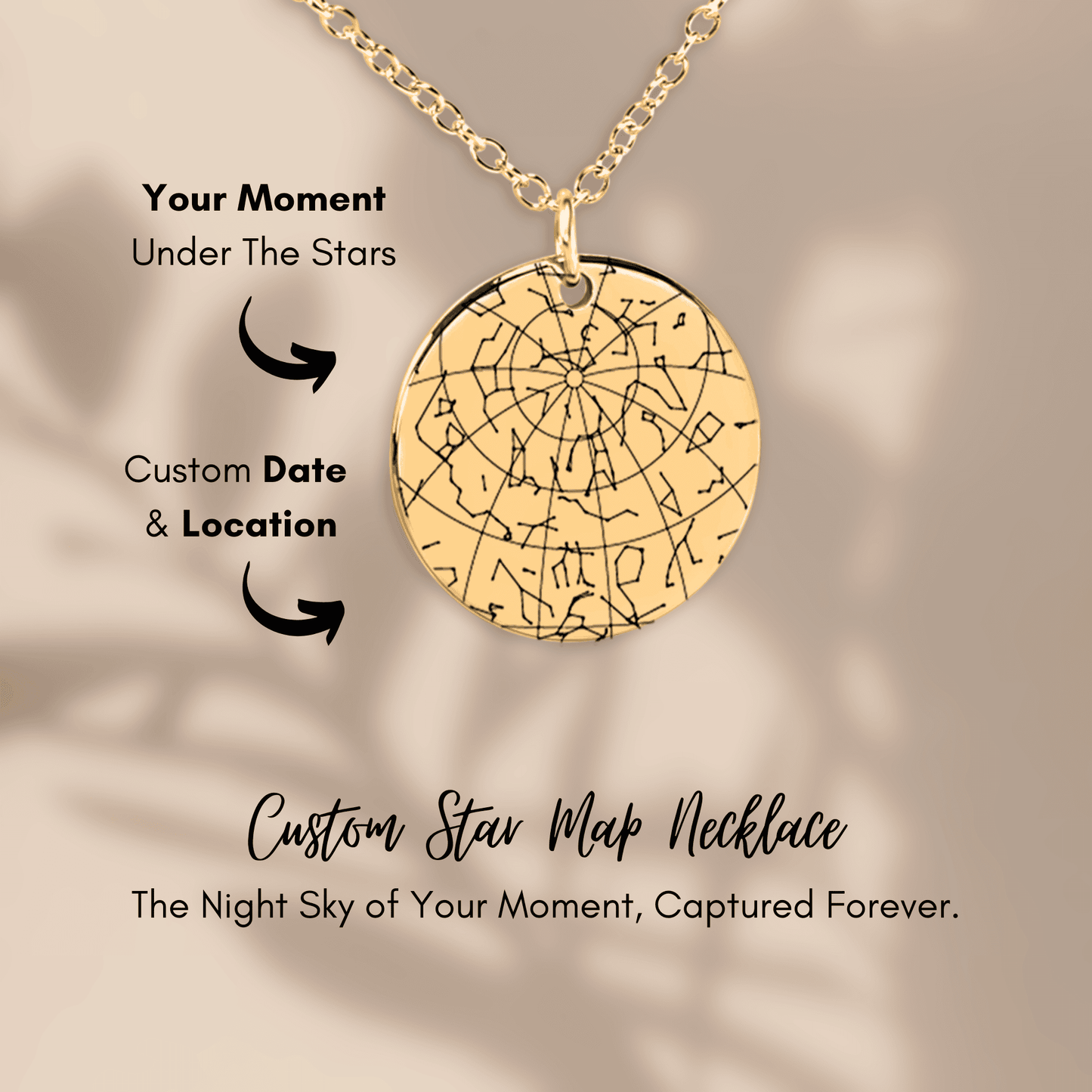 30th Birthday For Her - Custom Star Map Necklace