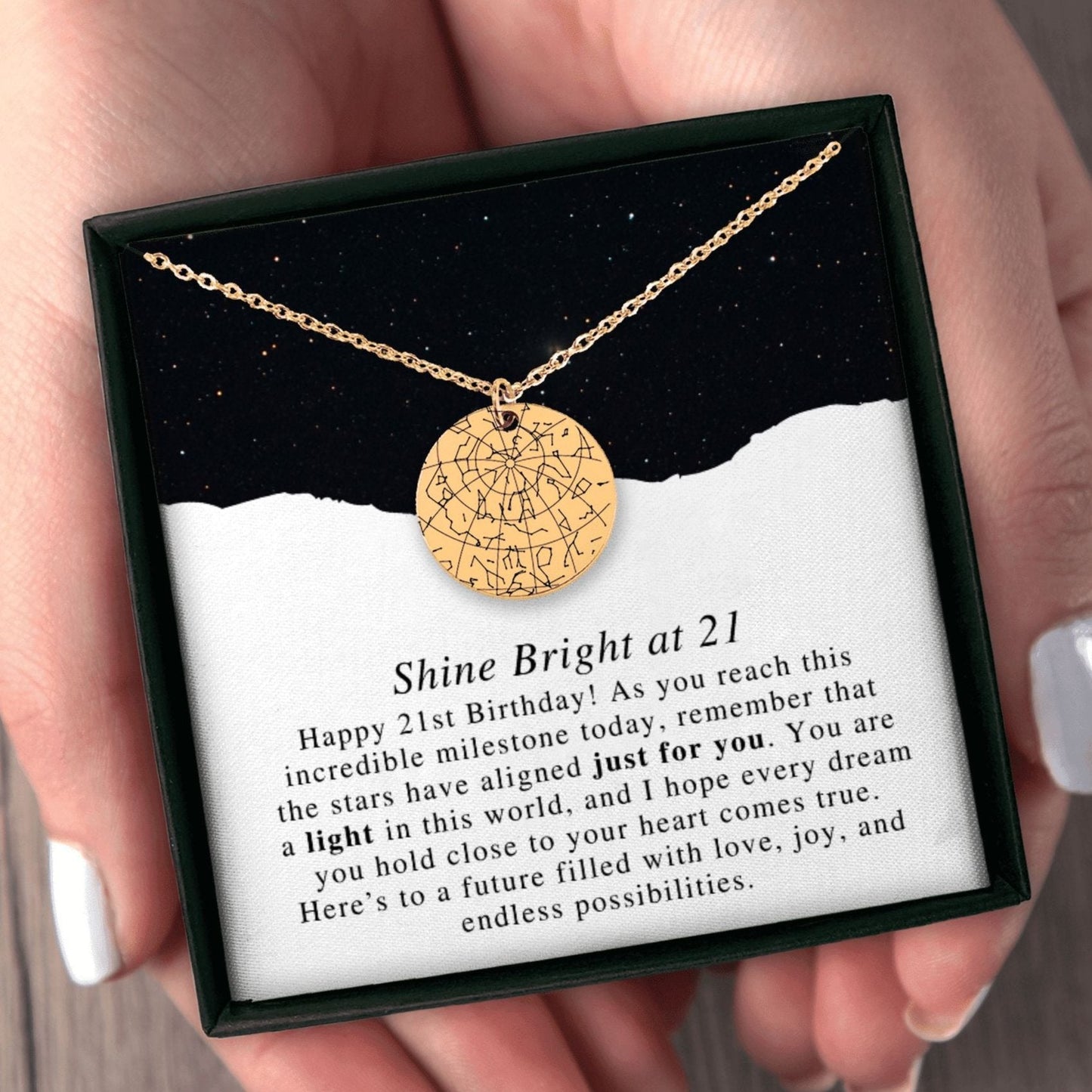21st Birthday Star Map Necklace