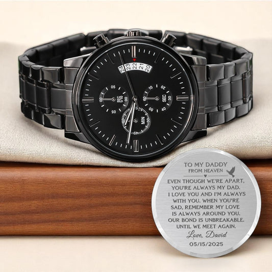 Engraved Memorial Watch – Miscarriage Gift for Dad