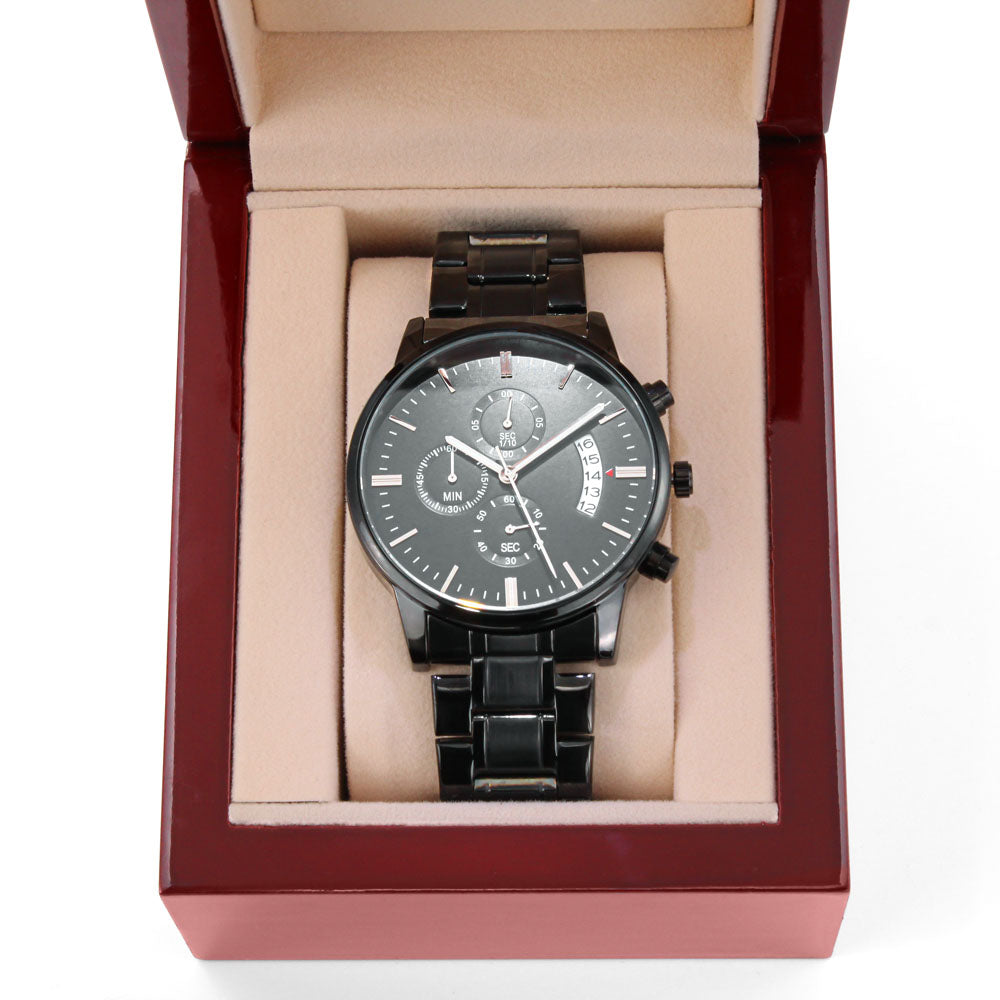 13th Anniversary Watch for Him -  Personalized Engraved Gift