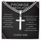 Personalized Promise Cross Necklace For Boyfriend, Anniversary Gift, Gifts For Husband, Christmas Gift For Him - Stacy Style