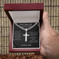 Personalized Promise Cross Necklace For Boyfriend, Anniversary Gift, Gifts For Husband, Christmas Gift For Him - Stacy Style