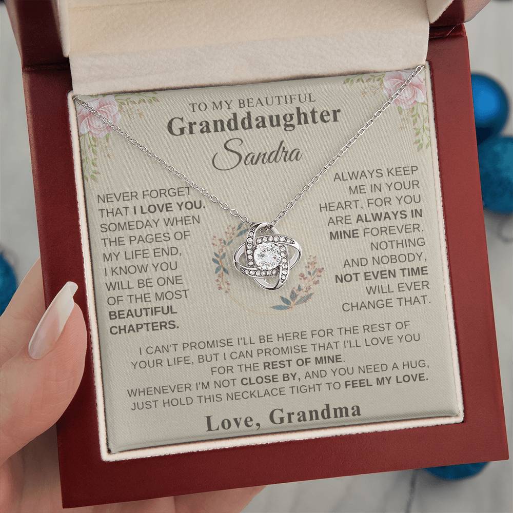 To My Granddaughter - Love Grandma  Personalized Gift Set