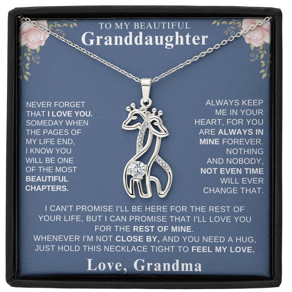 Granddaughter Heart Necklace Gift