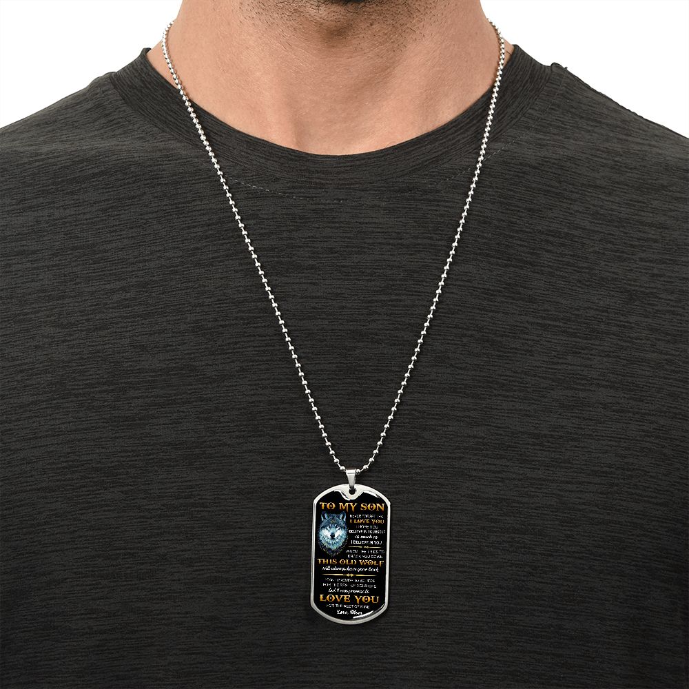 To My Son l Never forget that I love you from Mom (Dog Tag Necklace) - Stacy Style