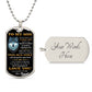 To My Son l Never forget that I love you from Mom (Dog Tag Necklace) - Stacy Style