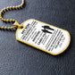 My Son l I WILL CARRY YOU IN MY HEART (Dog Tag Necklace) - Stacy Style