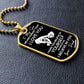 To My Son -I Hope You Believe in Yourself (Dog Tag Necklace) - Stacy Style