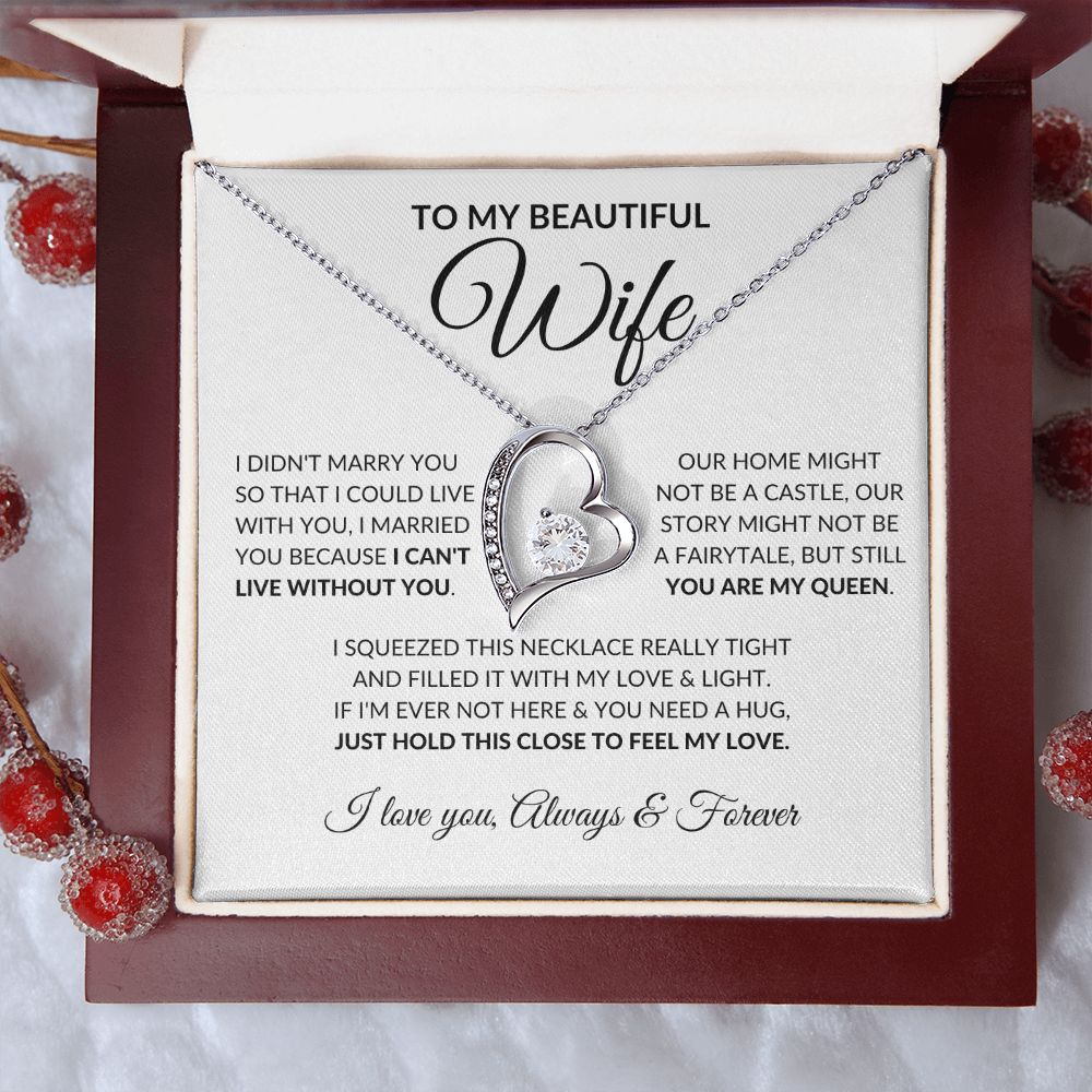 To My Beautiful Wife l I CAN'T LIVE WITHOUT YOU (Forever Love Necklace) - Stacy Style