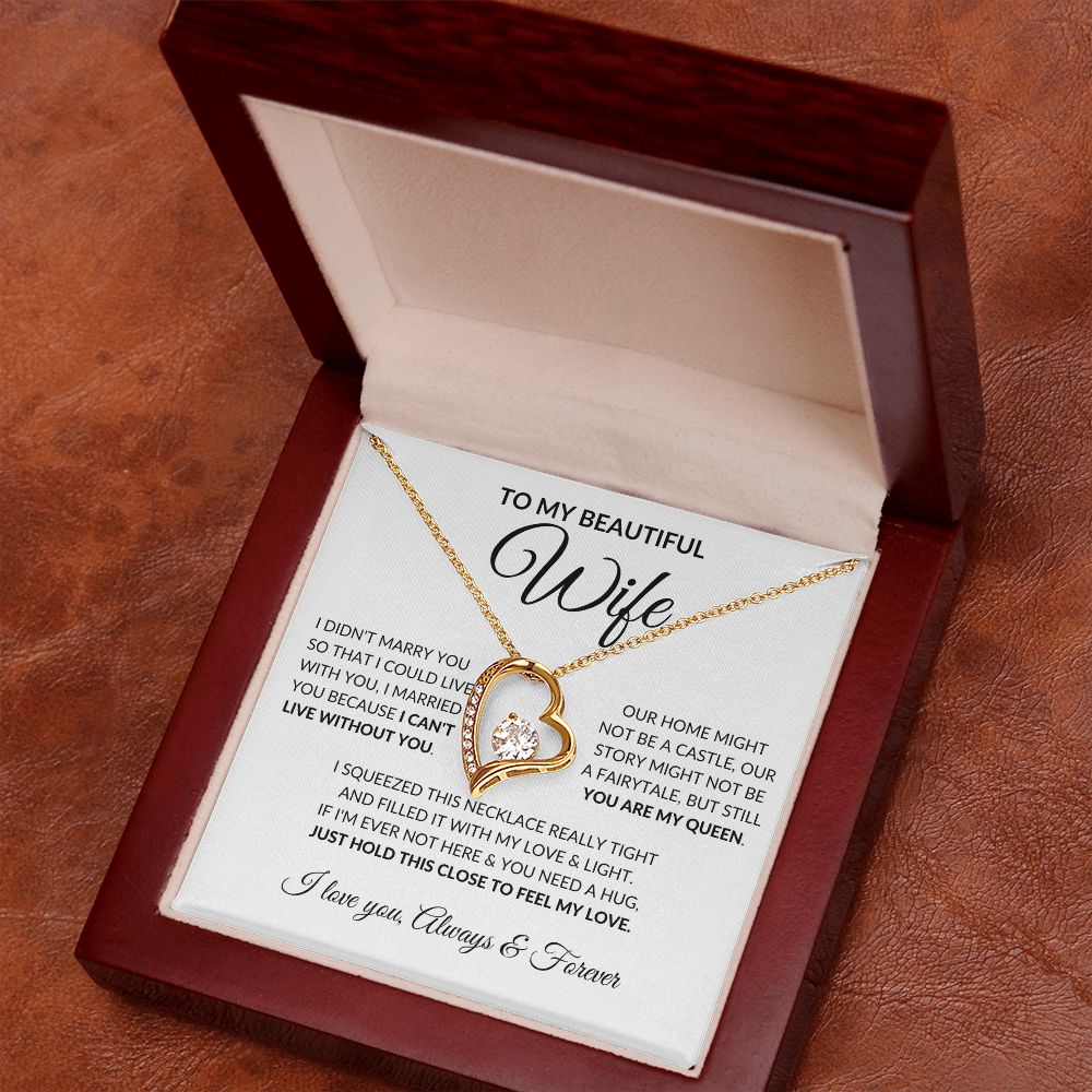 To My Beautiful Wife l I CAN'T LIVE WITHOUT YOU (Forever Love Necklace) - Stacy Style