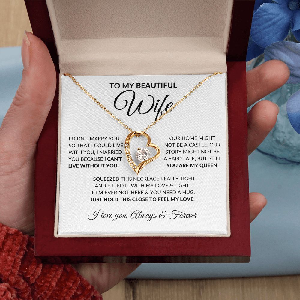 To My Beautiful Wife l I CAN'T LIVE WITHOUT YOU (Forever Love Necklace) - Stacy Style