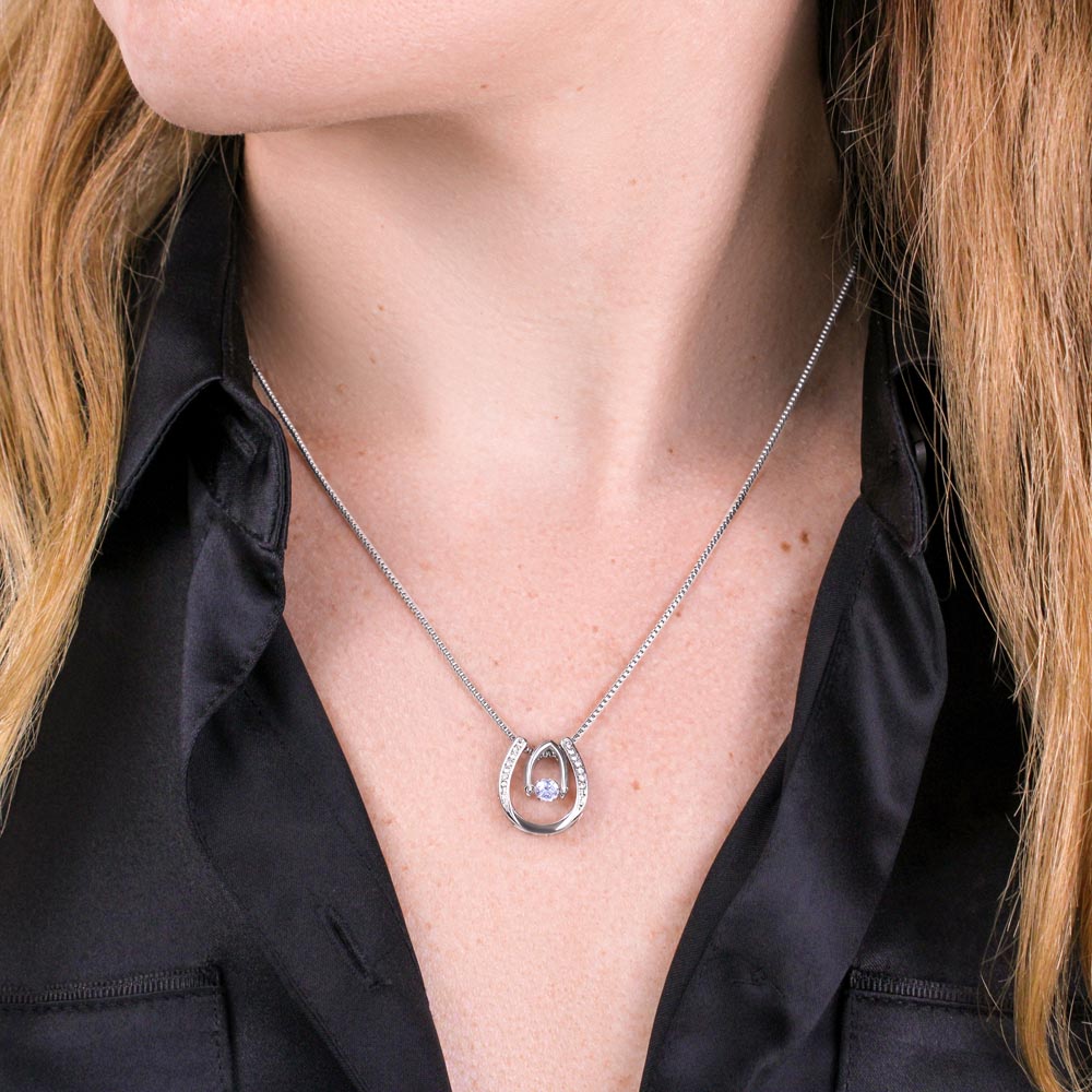 To My Badass Granddaughter l Straighten Your Crown (Lucky Necklace) - Stacy Style
