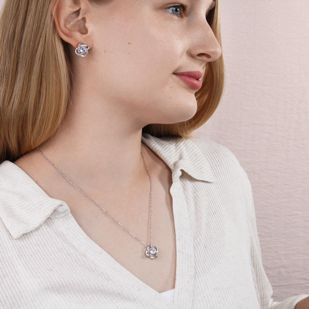 To My Soulmate (Love Knot Necklace and Earrings set) - Stacy Style