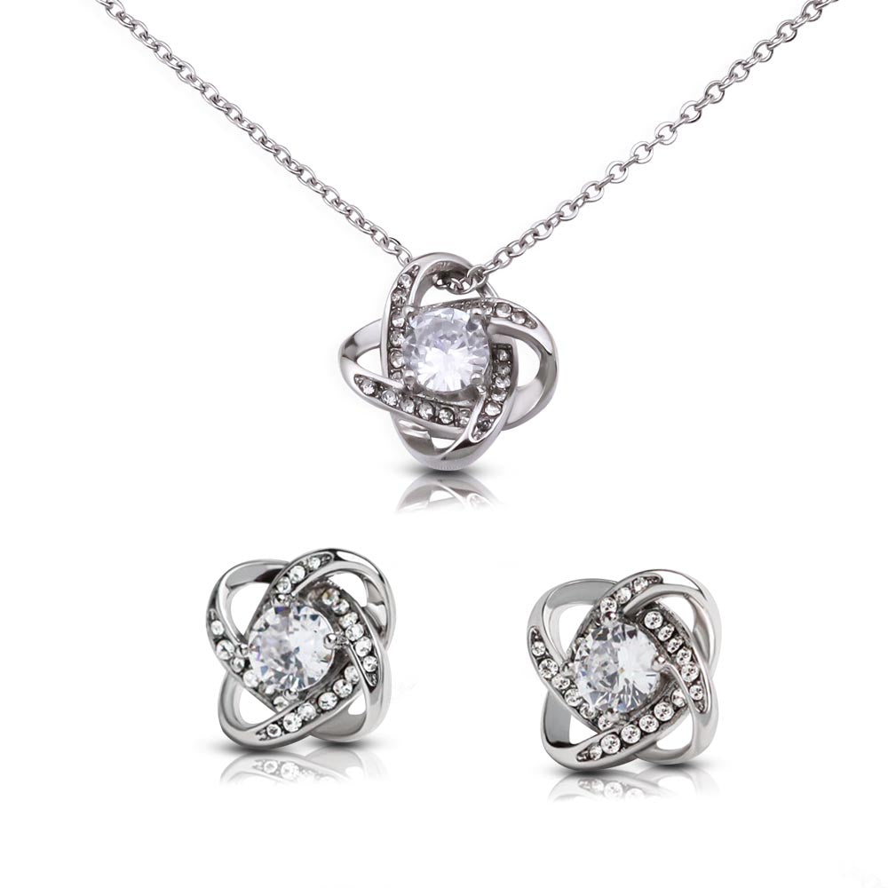 To My Soulmate (Love Knot Necklace and Earrings set) - Stacy Style
