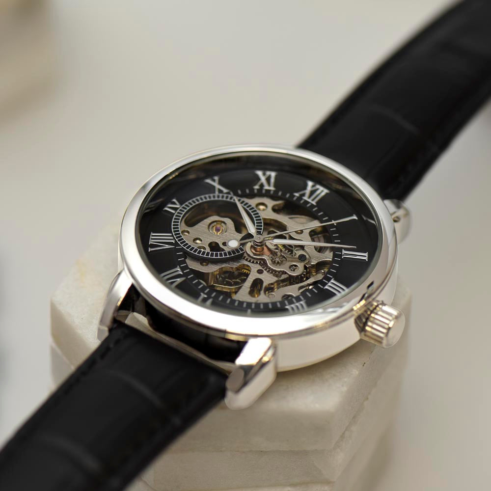 To My Grandson l My Love for you is forever (Men's Openwork Watch) - Stacy Style