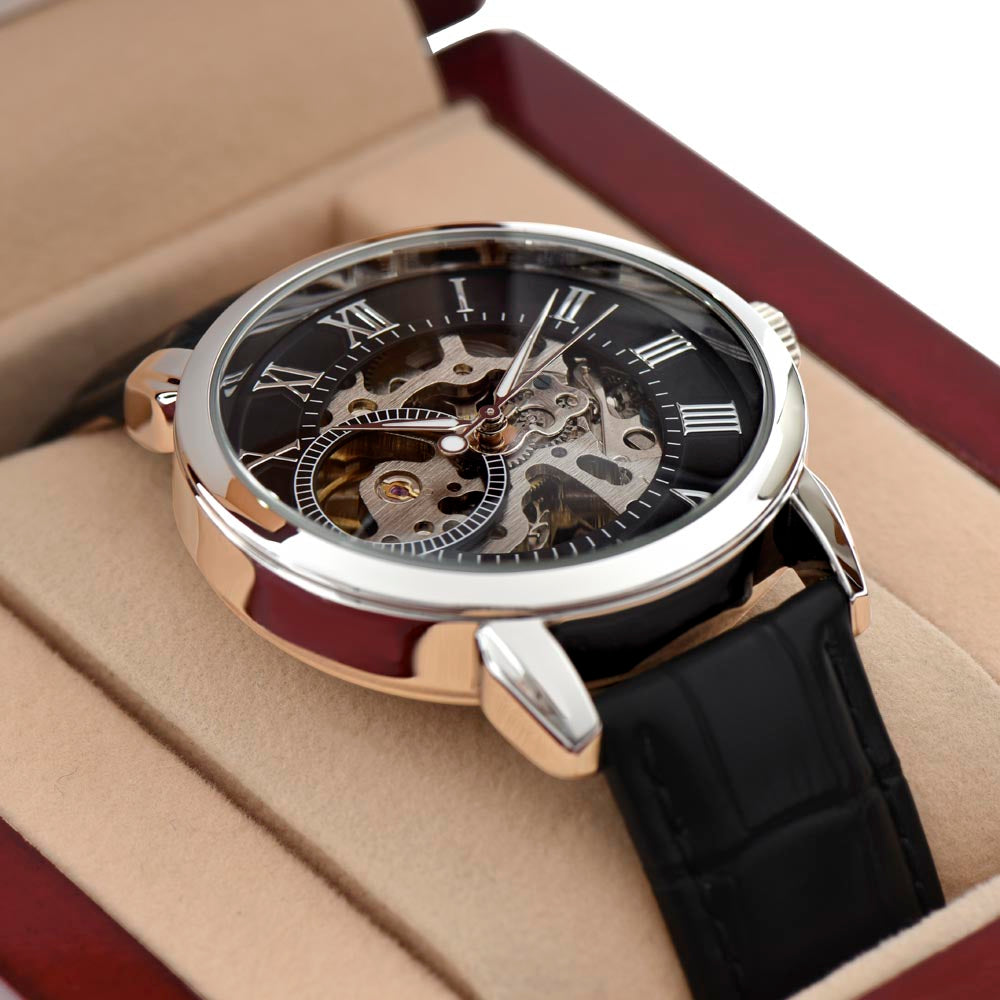 To My Grandson l My Love for you is forever (Men's Openwork Watch) - Stacy Style