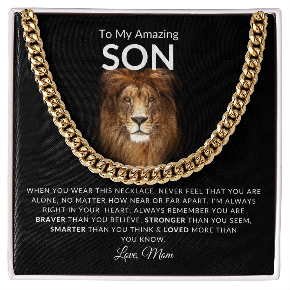 To My Amazing SON l Believe in Yourself (Cuban Link Chain) - Stacy Style