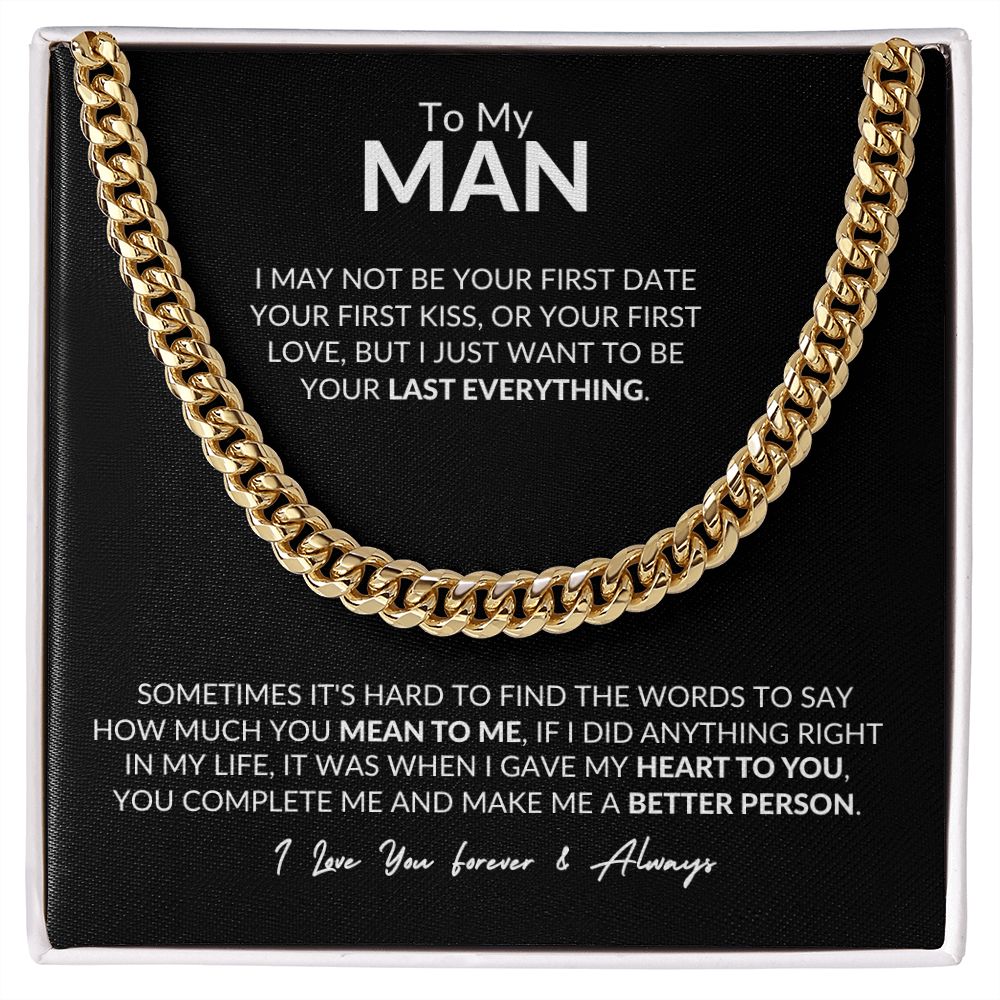 To My Man l I love you forever (Cuban Link Chain) - Stacy Style