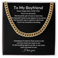 To My Boyfriend Cuban Chain Necklace l You're my favourite everything. - Stacy Style