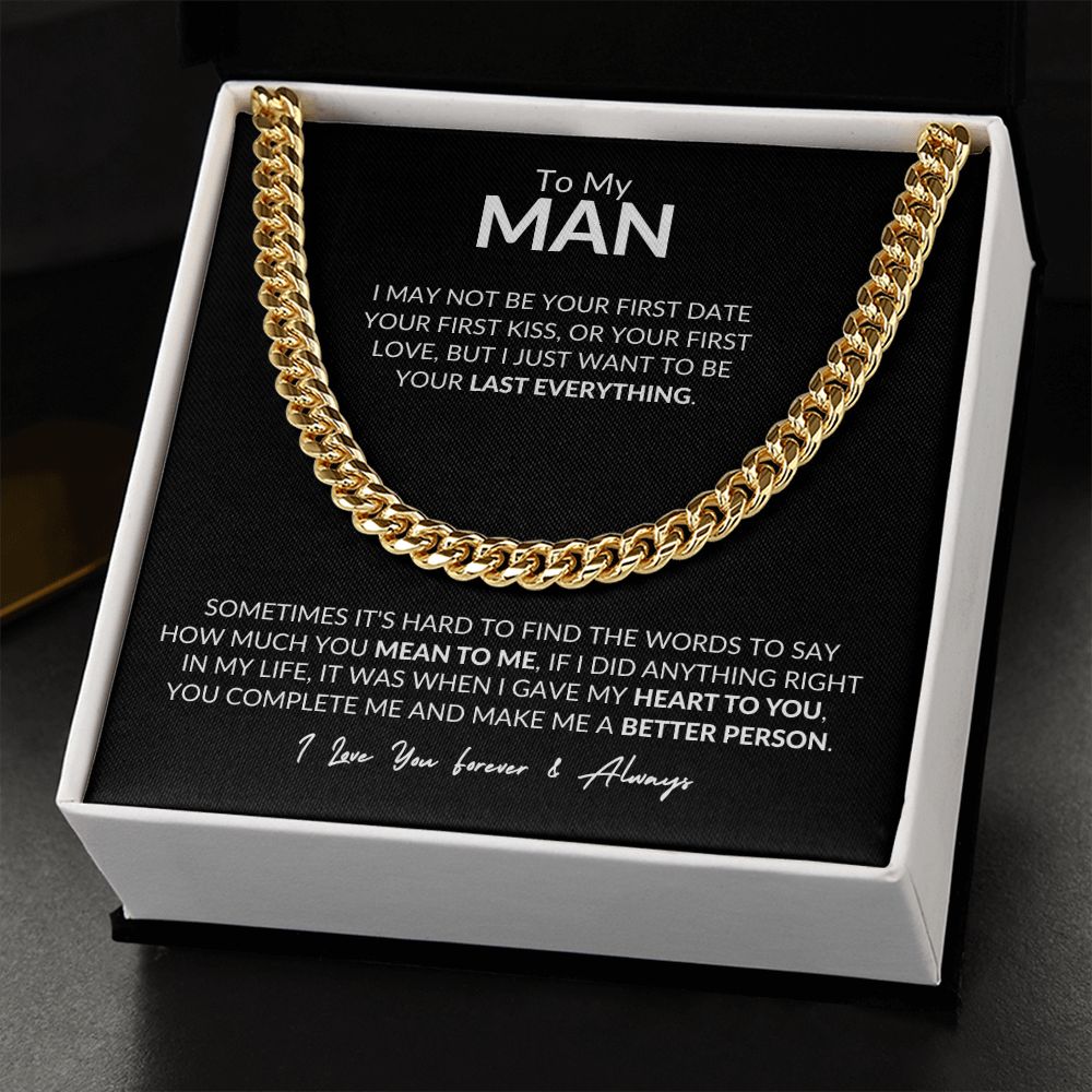 To My Man l I love you forever (Cuban Link Chain) - Stacy Style