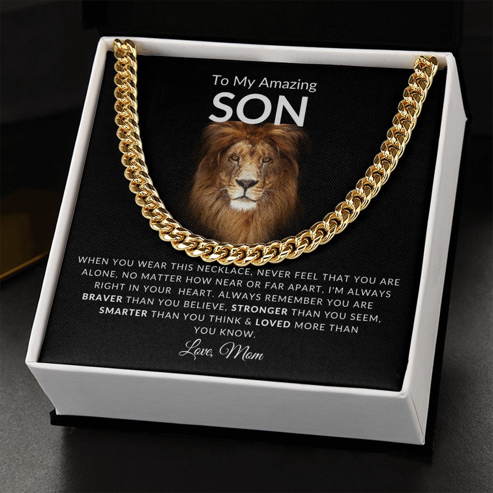 To My Amazing SON l Believe in Yourself (Cuban Link Chain) - Stacy Style