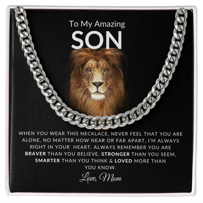 To My Amazing SON l Believe in Yourself (Cuban Link Chain) - Stacy Style