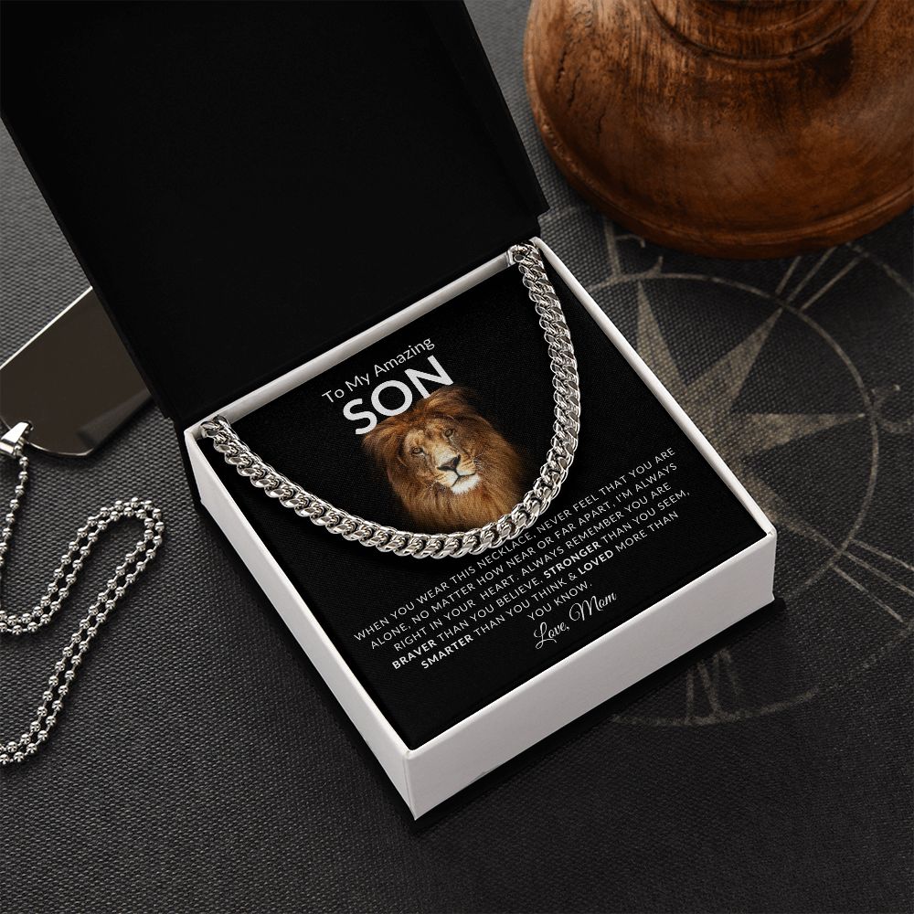 To My Amazing SON l Believe in Yourself (Cuban Link Chain) - Stacy Style