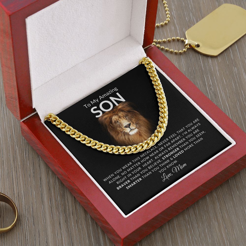 To My Amazing SON l Believe in Yourself (Cuban Link Chain) - Stacy Style
