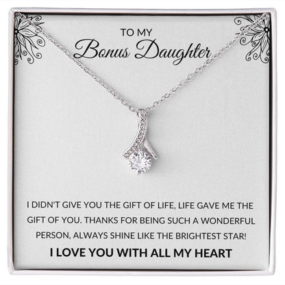 To My Bonus Daughter l LIFE GAVE ME YOU (Alluring Beaty Necklace) - Stacy Style