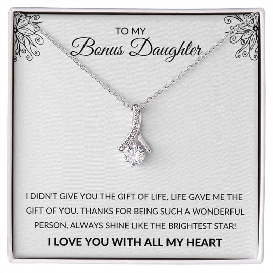 To My Bonus Daughter l LIFE GAVE ME YOU (Alluring Beaty Necklace) - Stacy Style