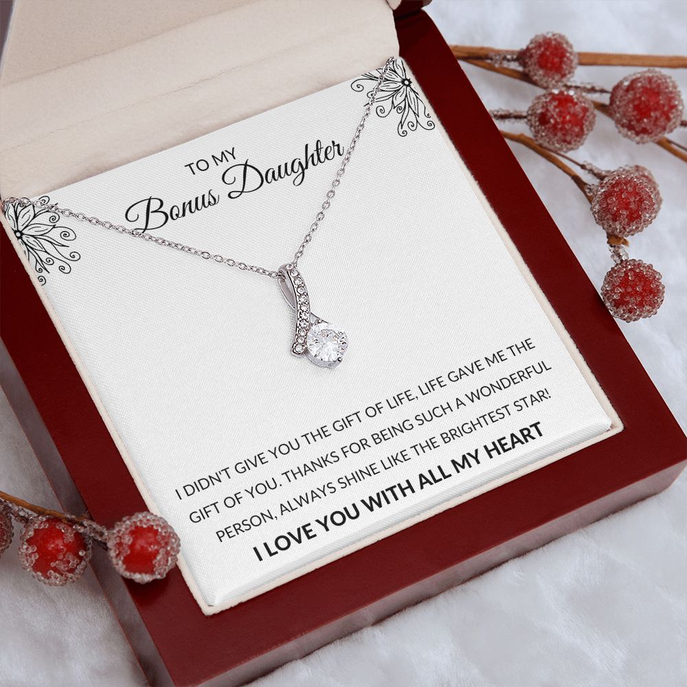 To My Bonus Daughter l LIFE GAVE ME YOU (Alluring Beaty Necklace) - Stacy Style