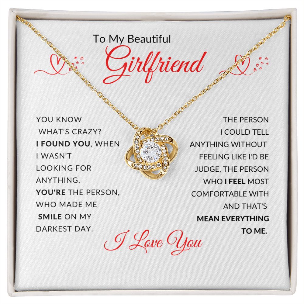 To My Beautiful Girlfriend (Love Knot Necklace) - Stacy Style