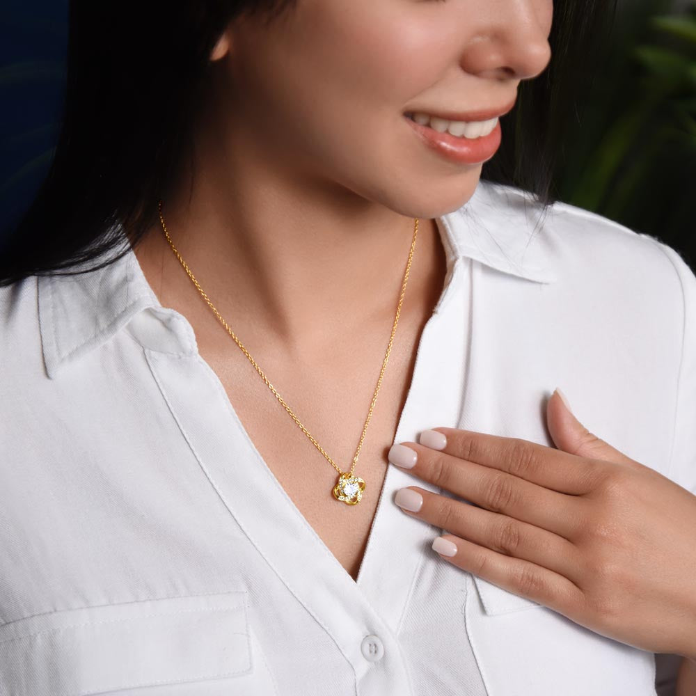 To My Beautiful Love l You are Love of My Love (Love Knot Necklace) - Stacy Style