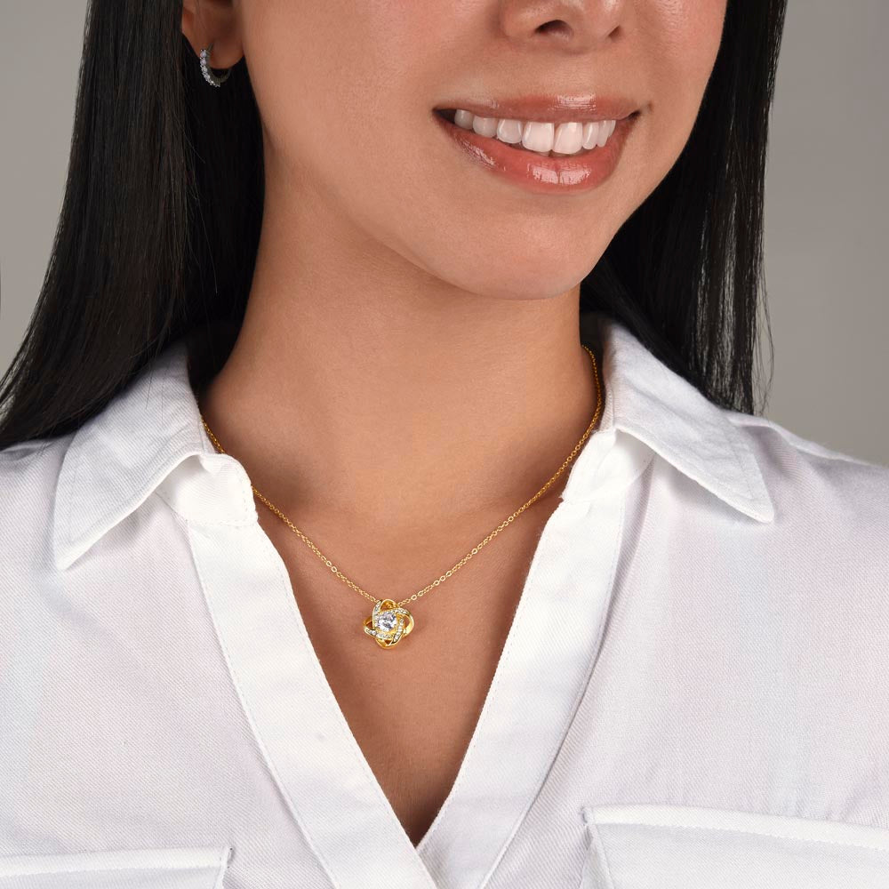 To My Soulmate l YOU ARE MY WORLD (Love Knot Necklace) - Stacy Style