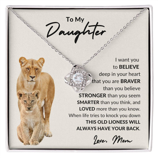 To My Daughter l I WANT YOU BELIEVE (Love Knot Necklace) - Stacy Style