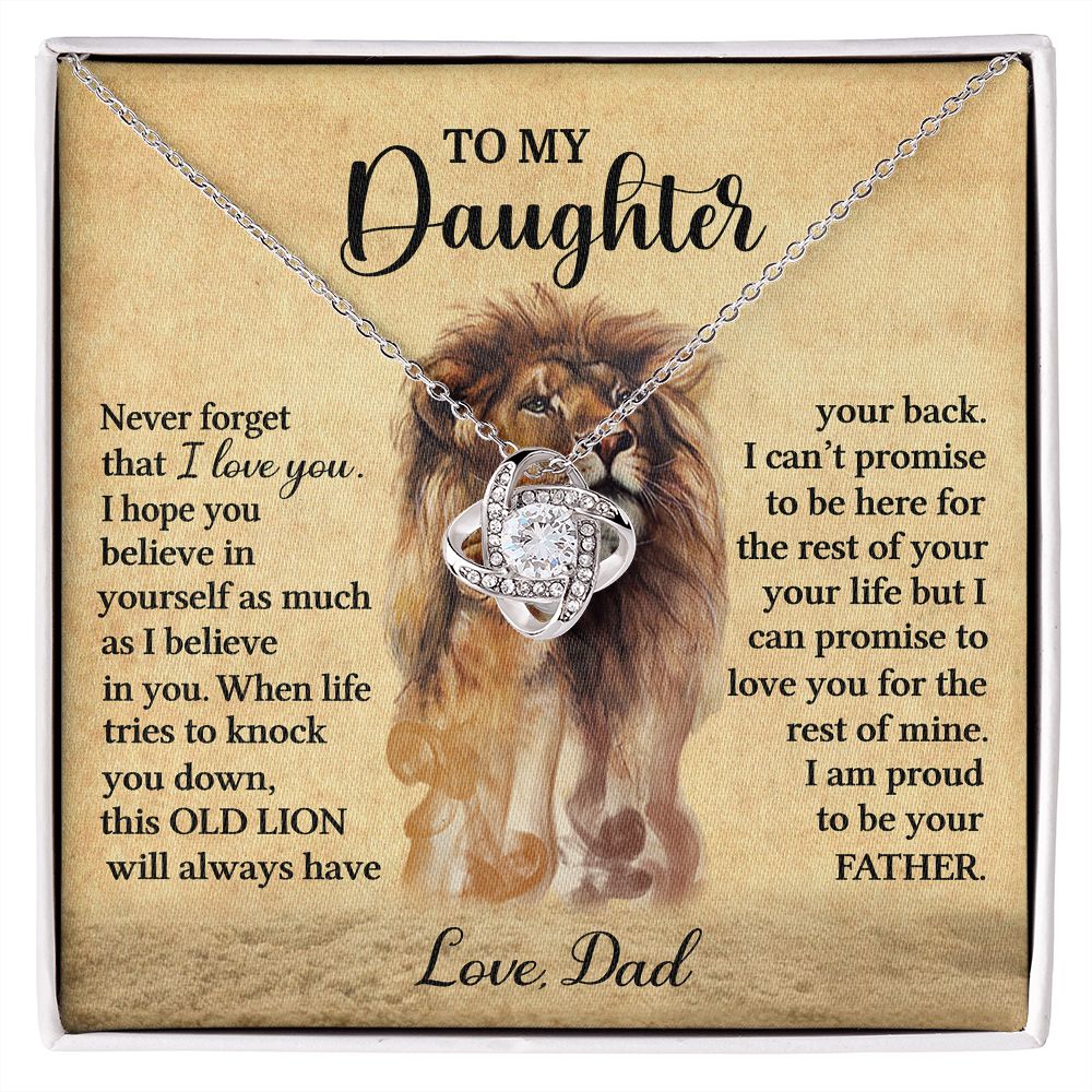 To My Daughter l I promise to always love you (Love Knot Necklace) - Stacy Style