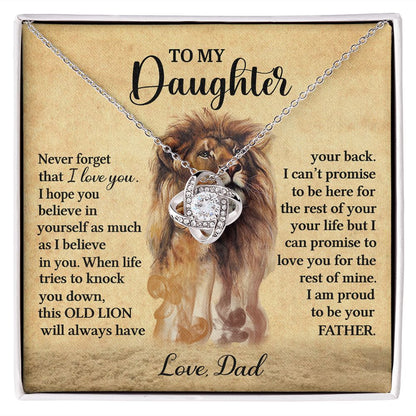 To My Daughter l I promise to always love you (Love Knot Necklace) - Stacy Style