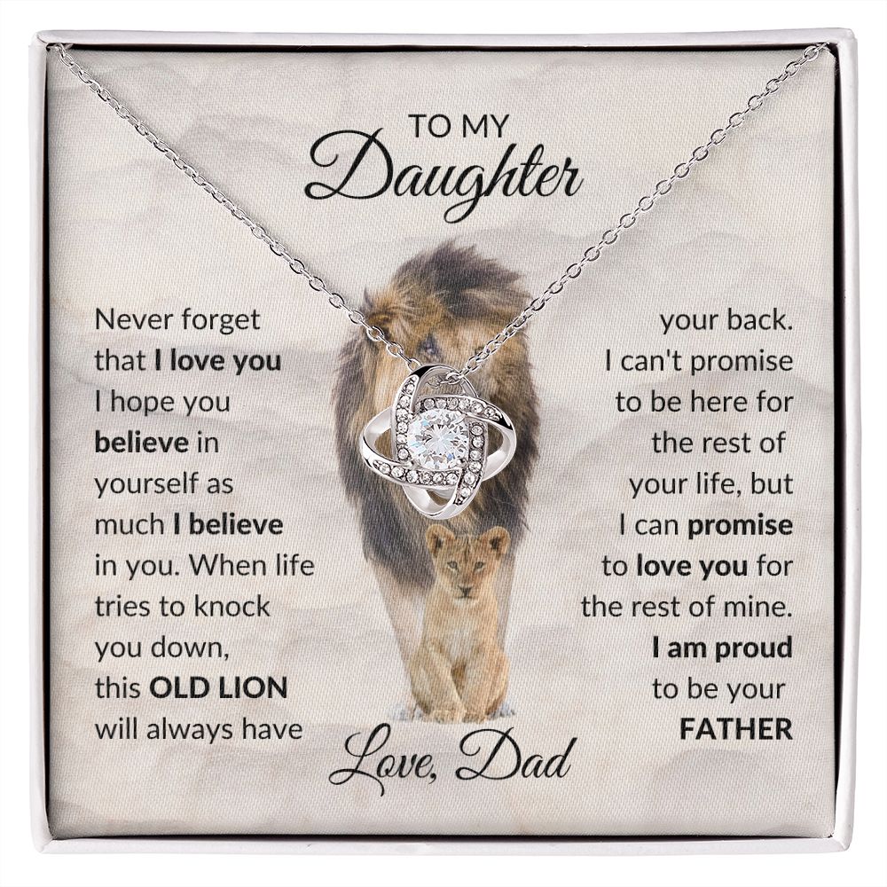 To My Daughter - Love Knot Necklace - Stacy Style