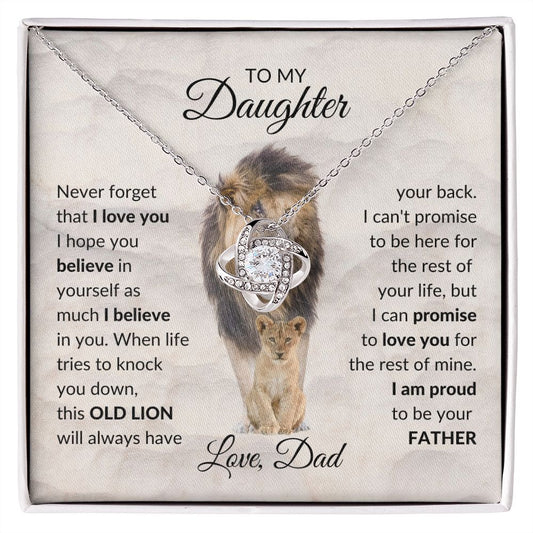 To My Daughter - Love Knot Necklace - Stacy Style