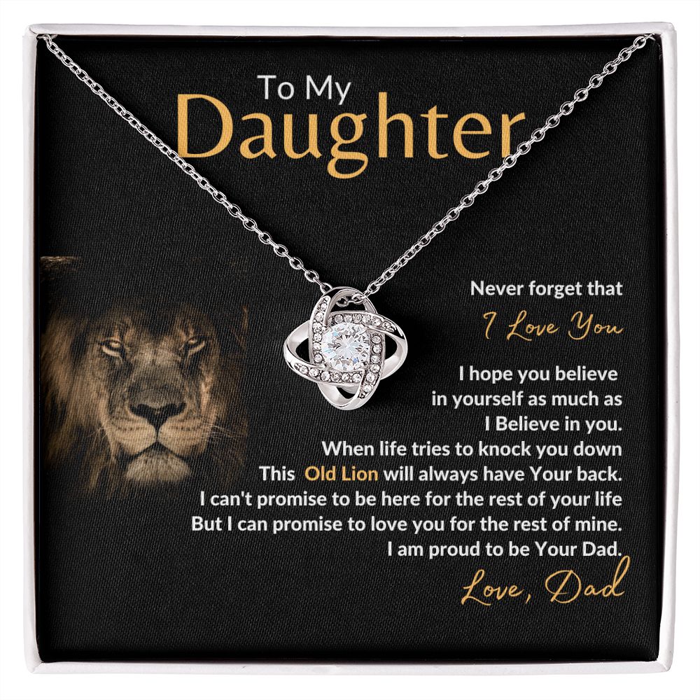 To My Daughter l Never Forget that I Love You (Love Knot Necklace) - Stacy Style