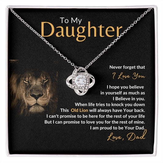To My Daughter l Never Forget that I Love You (Love Knot Necklace) - Stacy Style