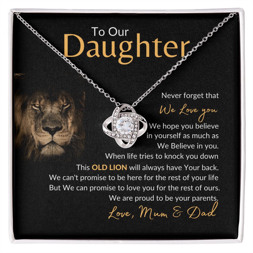 To Our Daughter l We Believe in You. (Love Knot Necklace) - Stacy Style