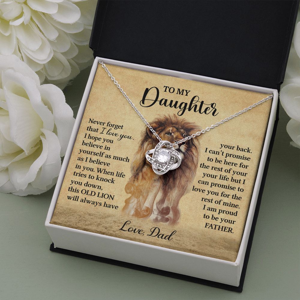 To My Daughter l I promise to always love you (Love Knot Necklace) - Stacy Style