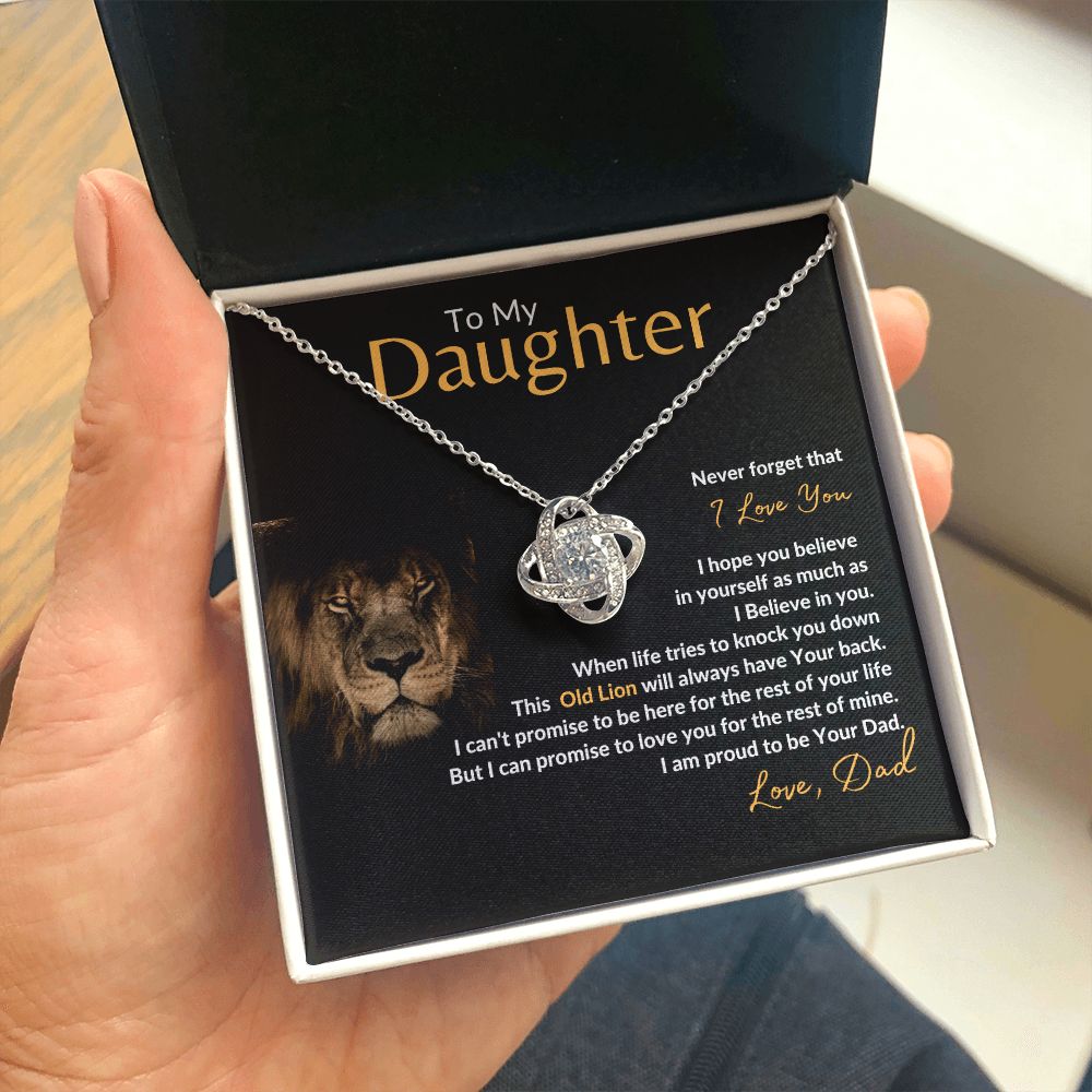 To My Daughter l Never Forget that I Love You (Love Knot Necklace) - Stacy Style