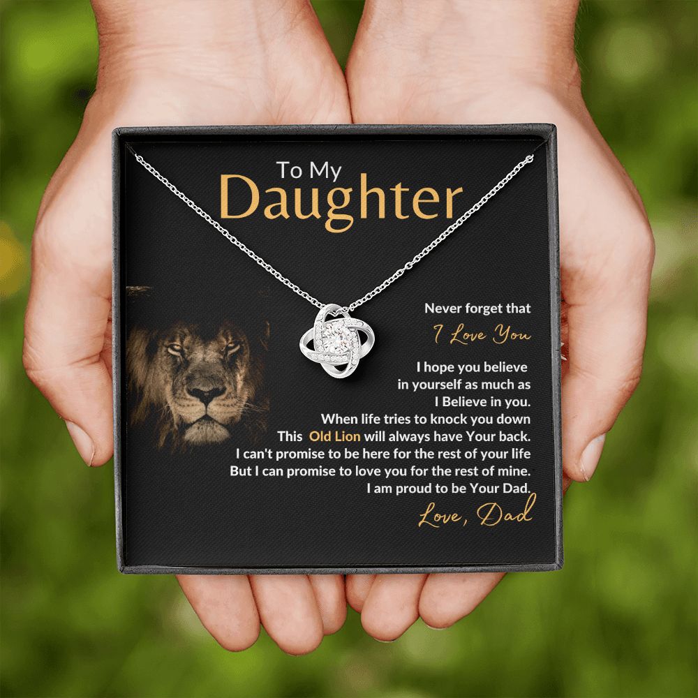 To My Daughter l Never Forget that I Love You (Love Knot Necklace) - Stacy Style