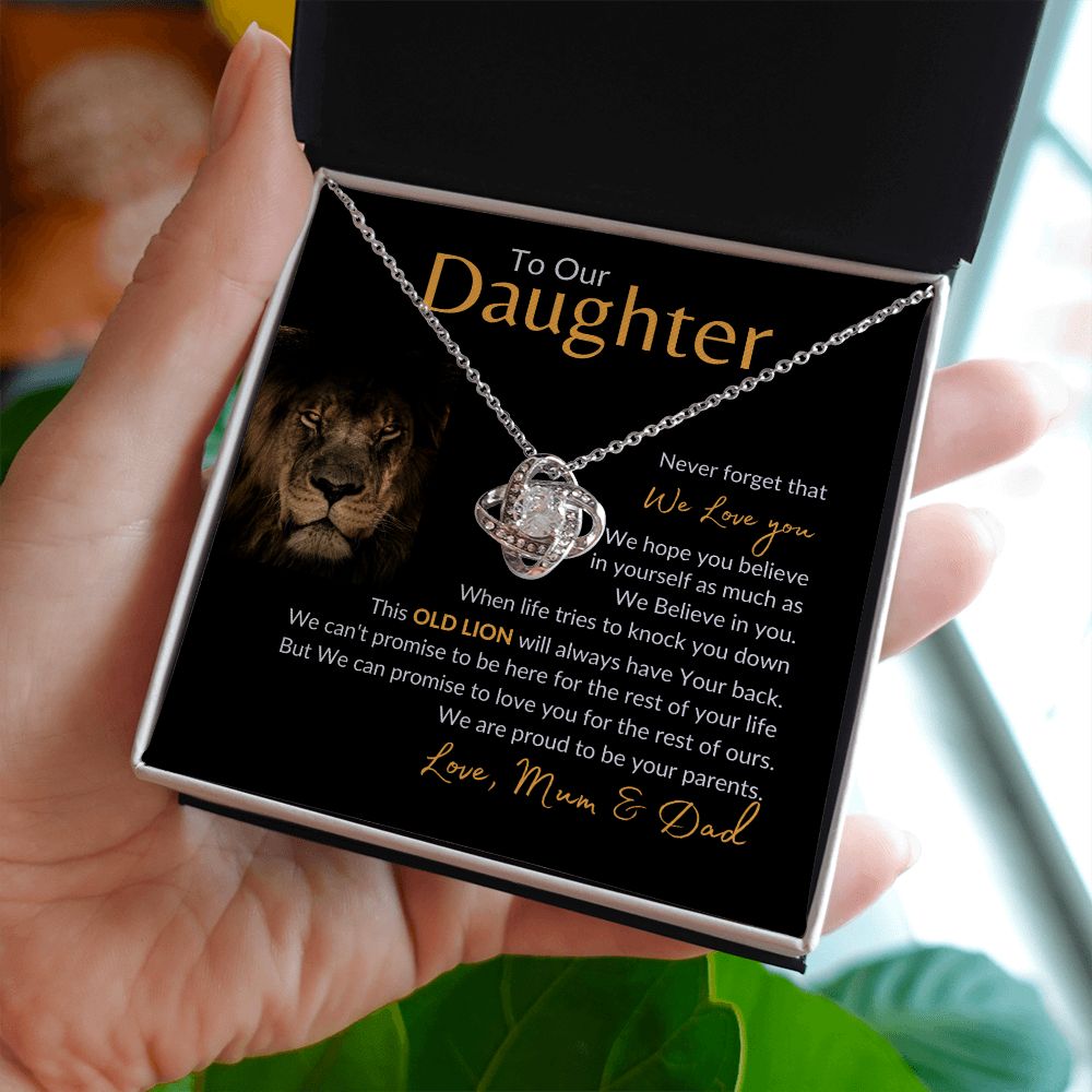 To Our Daughter l We Believe in You. (Love Knot Necklace) - Stacy Style